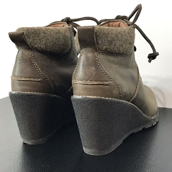 Sperry Celeste Bliss Wedge Ankle Lace Up Bootie Canteen Green Women's Size 7 - Picture 9 of 14